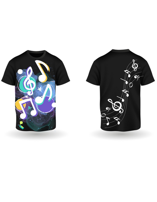 T-shirt Unisexe Noir – Design Musical Graffiti