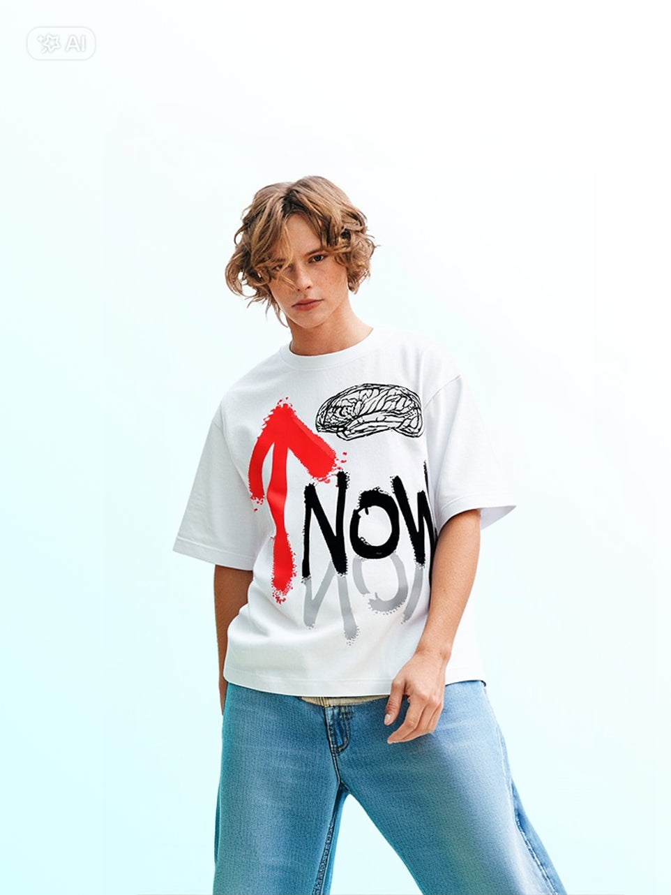 T-shirt manche mis long- Custom design Print-on-Demand
